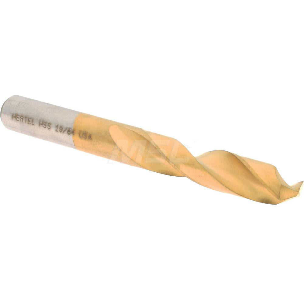 Hertel 2386829 Screw Machine Length Drill Bit 19/64" (0.2969) Dia, 135 deg, HSS