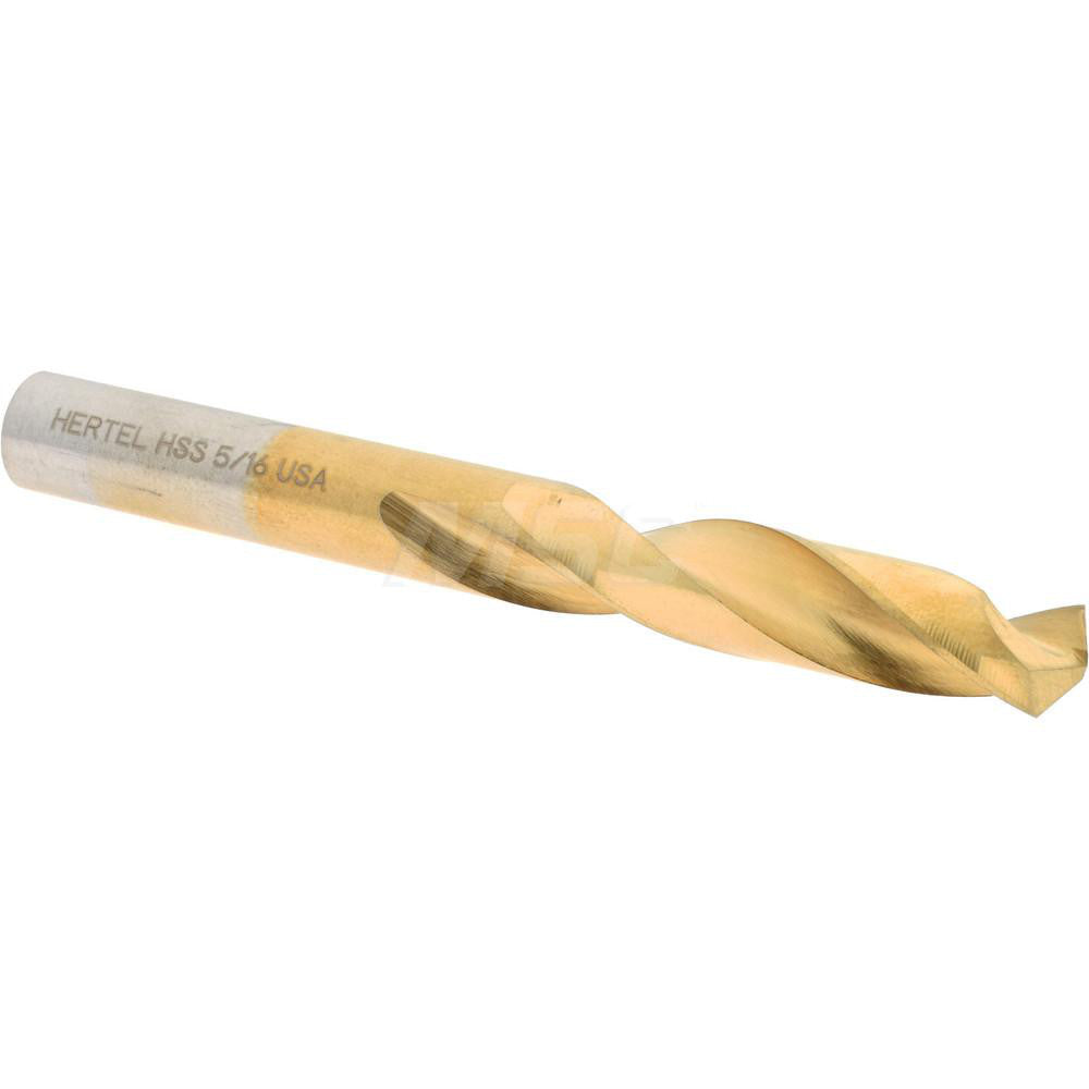 Hertel 2386837 Screw Machine Length Drill Bit 5/16" (0.3125) Dia, 135 deg, HSS