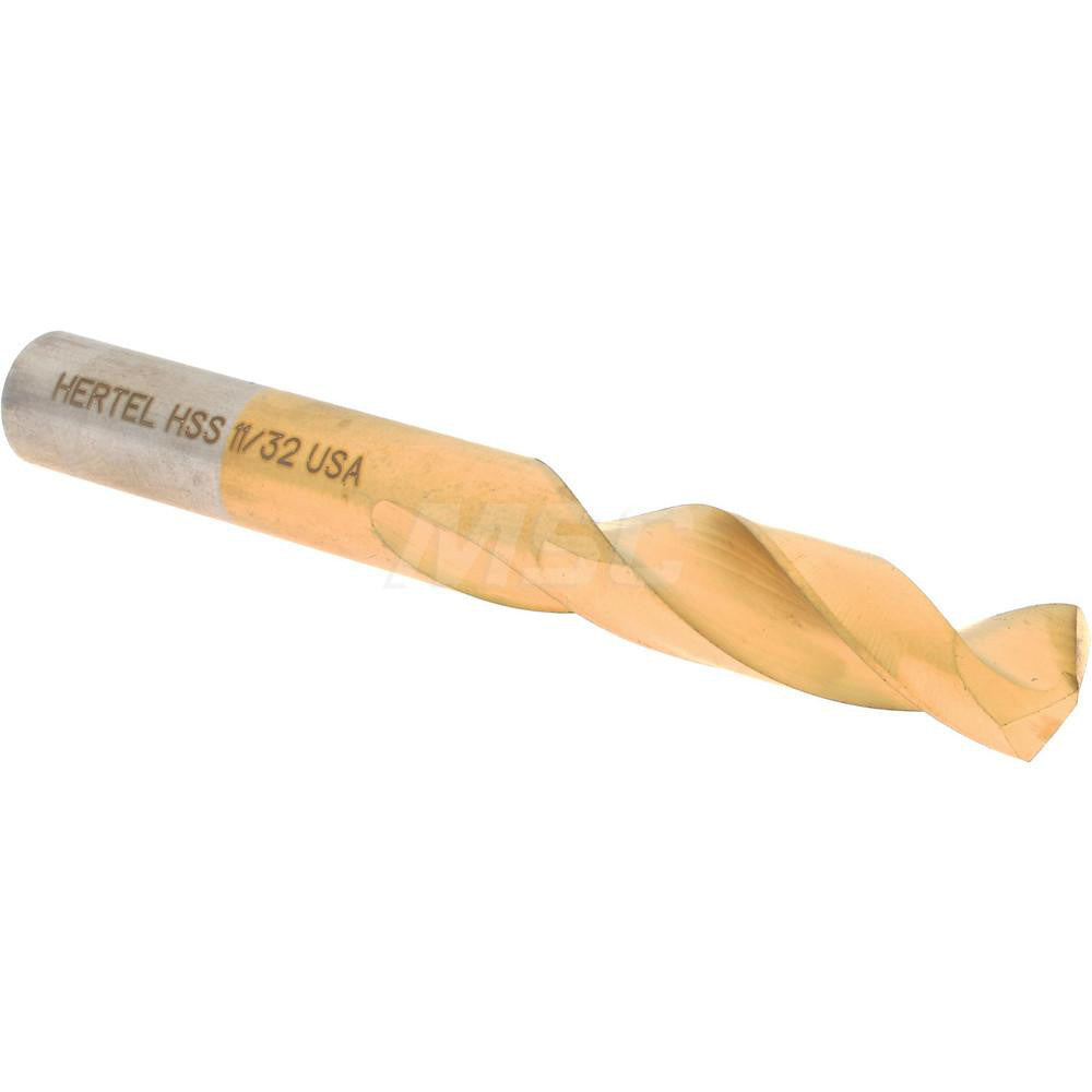 Hertel 2386852 Screw Machine Length Drill Bit 11/32" (0.3438) Dia, 135 deg, HSS