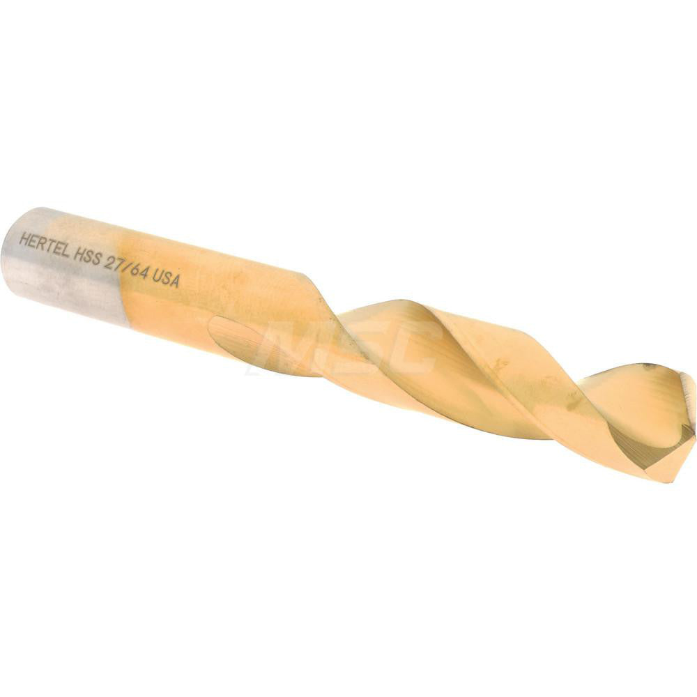 Hertel 2386902 Screw Machine Length Drill Bit 27/64" (0.4219) Dia, 135 deg, HSS
