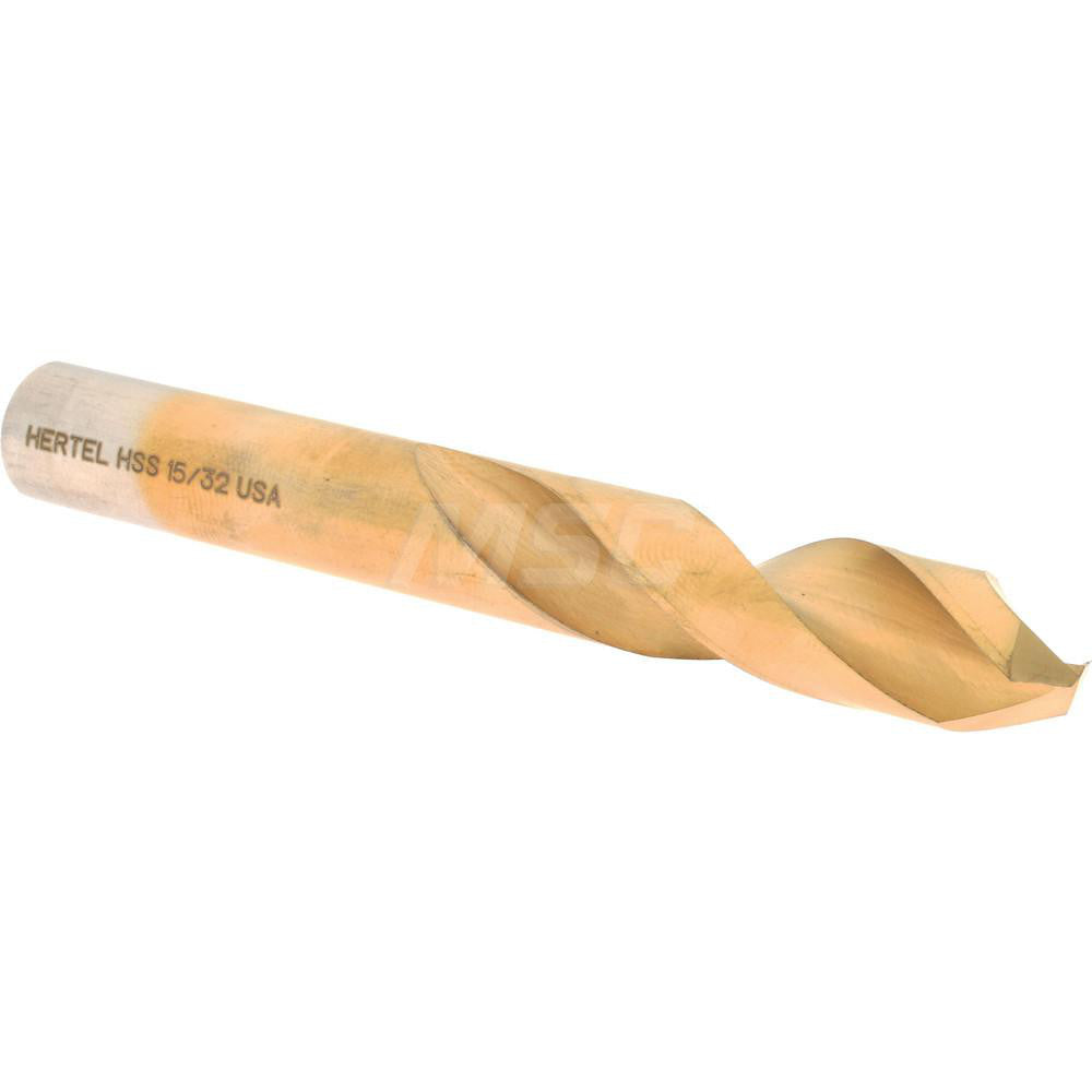 Hertel 2386936 Screw Machine Length Drill Bit 15/32" (0.4688) Dia, 135 deg, HSS