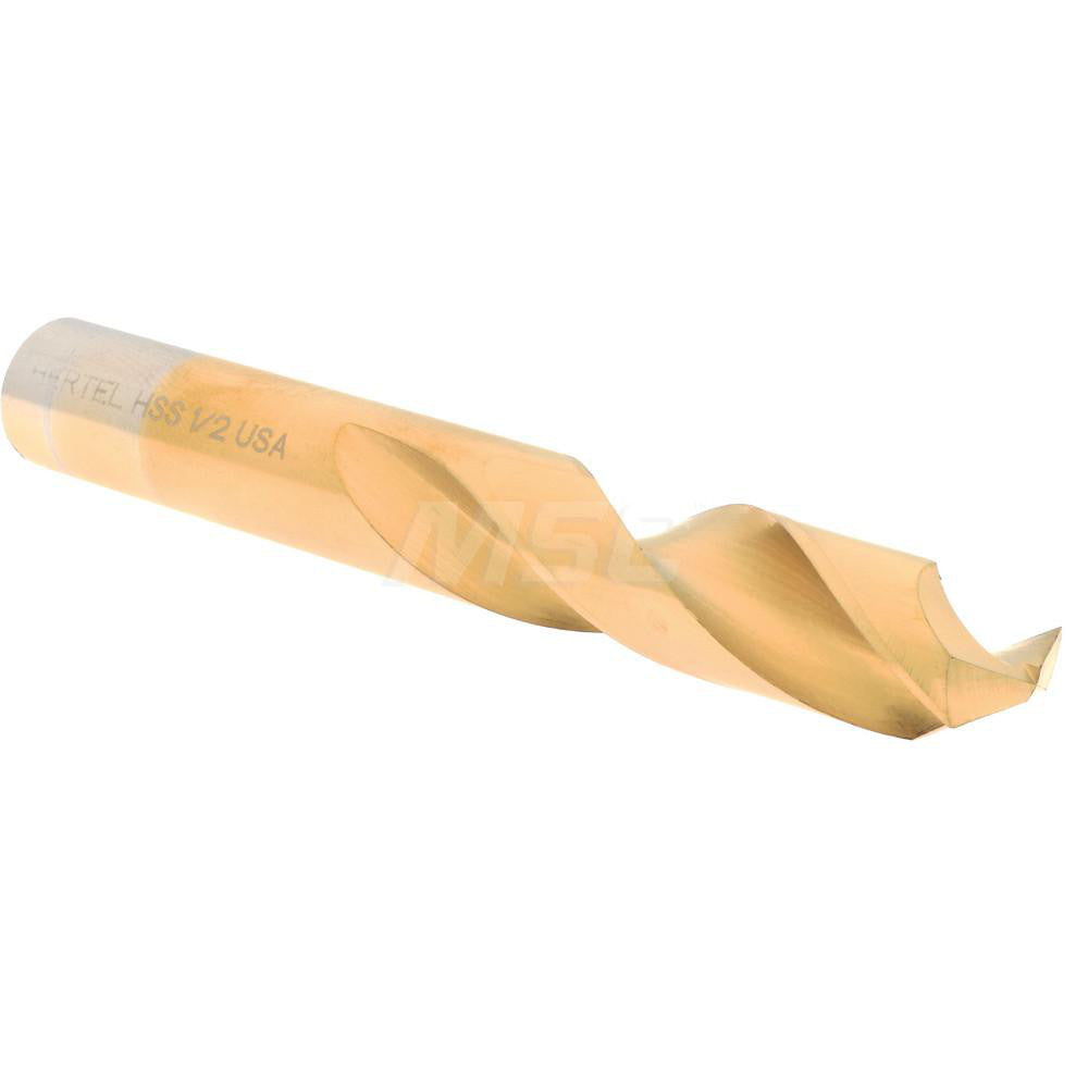Hertel 2386951 Screw Machine Length Drill Bit 1/2" (0.5000) Dia, 135 deg, HSS