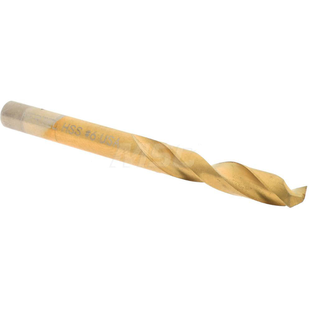 Hertel 2387256 Screw Machine Length Drill Bit #6 (0.2040) Dia, 135 deg, HSS