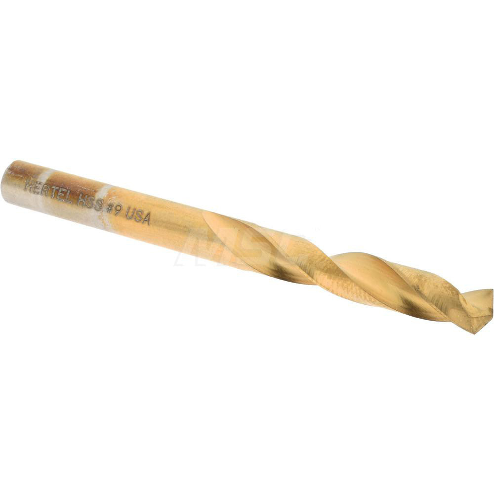 Hertel 2387280 Screw Machine Length Drill Bit #9 (0.1960) Dia, 135 deg, HSS
