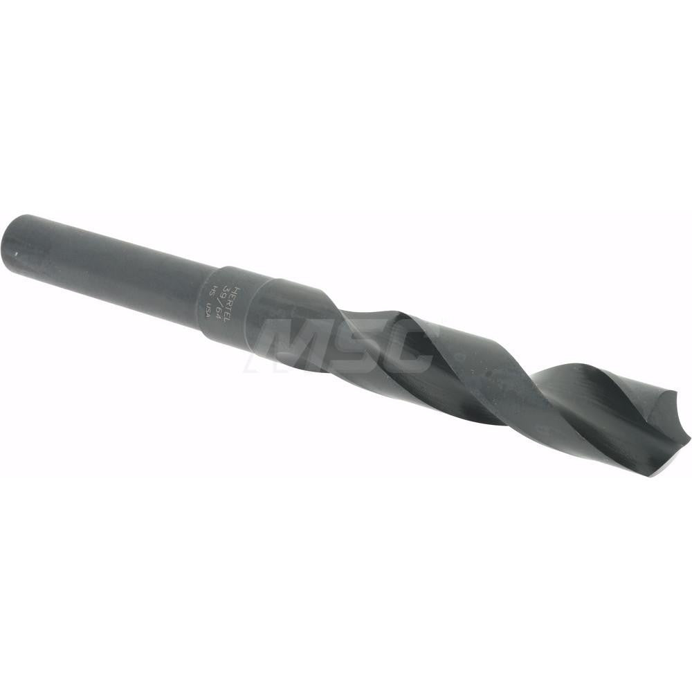 Hertel 02387694 Reduced Shank Drill Bit 39/64'' Dia, 1/2'' Shank Dia, 118 °, High Speed Steel