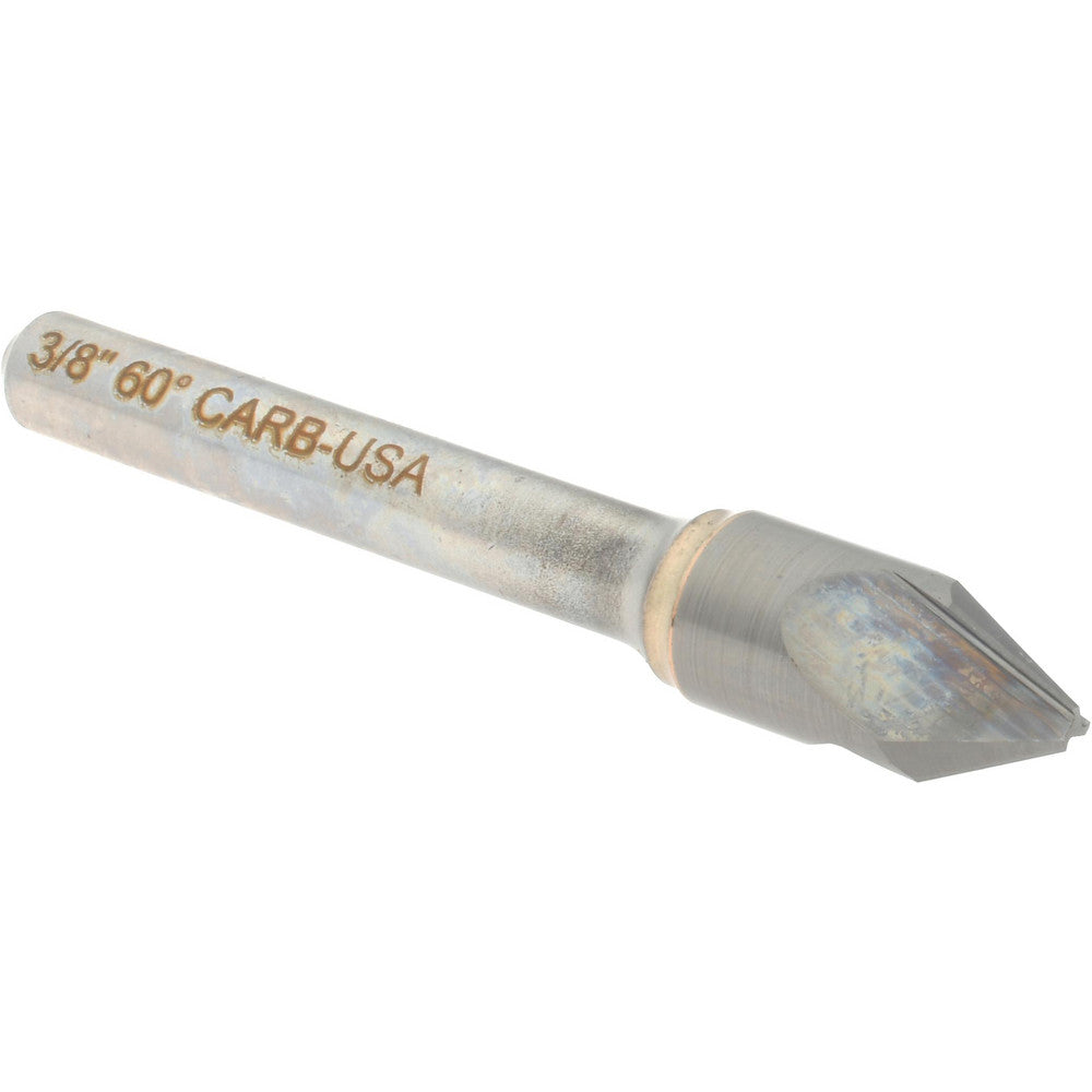 Hertel 333-005050 Countersink 3/8" Head Dia, 60.00 deg Included Angle, 3 Flute, Solid Carbide, Right Hand Cut
