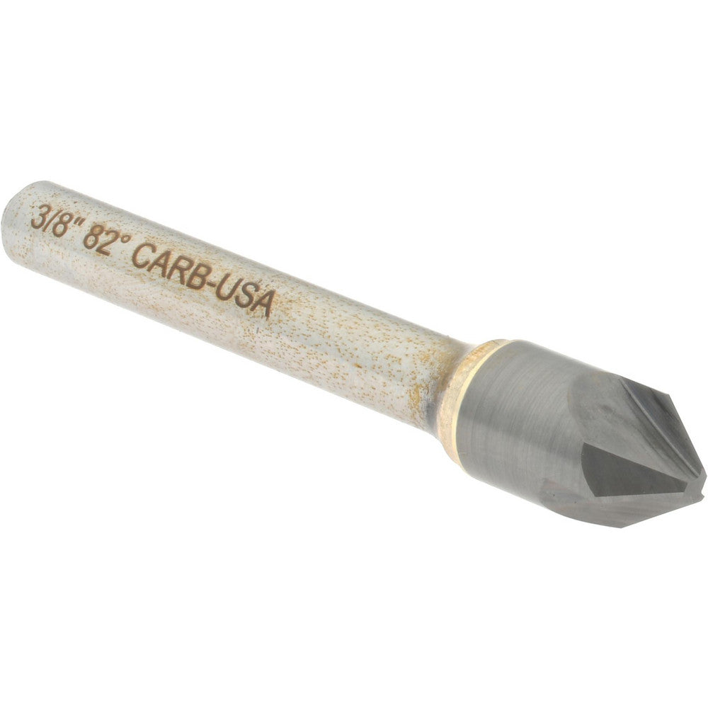 Hertel 333-005060 Countersink 3/8" Head Dia, 82.00 deg Included Angle, 3 Flute, Solid Carbide, Right Hand Cut