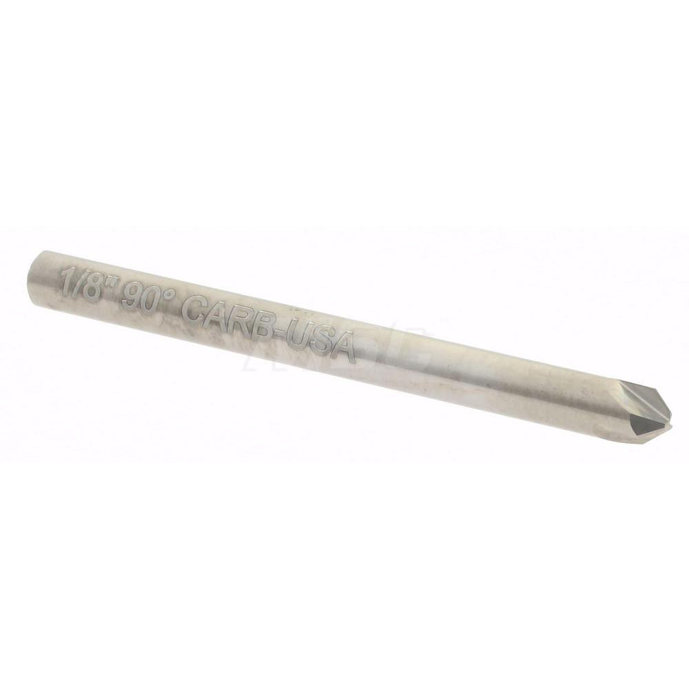 Hertel 333-001070 Countersink 1/8" Head Dia, 90.00 deg Included Angle, 3 Flute, Solid Carbide, Right Hand Cut