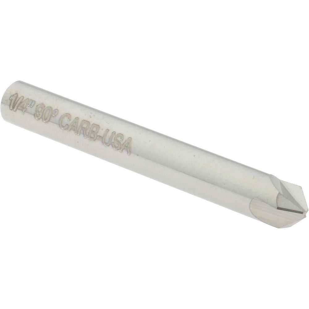 Hertel 333-003070 Countersink 1/4" Head Dia, 90.00 deg Included Angle, 3 Flute, Solid Carbide, Right Hand Cut