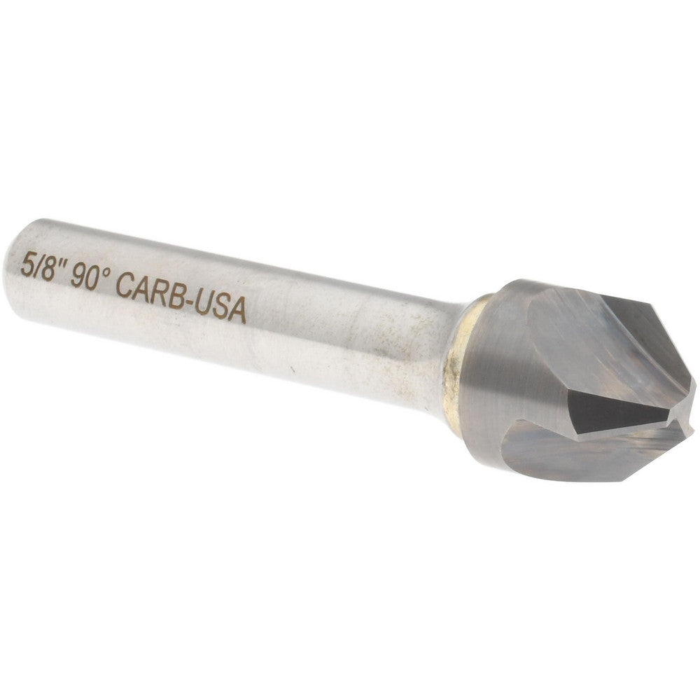 Hertel 333-007070 Countersink 5/8" Head Dia, 90.00 deg Included Angle, 3 Flute, Solid Carbide, Right Hand Cut