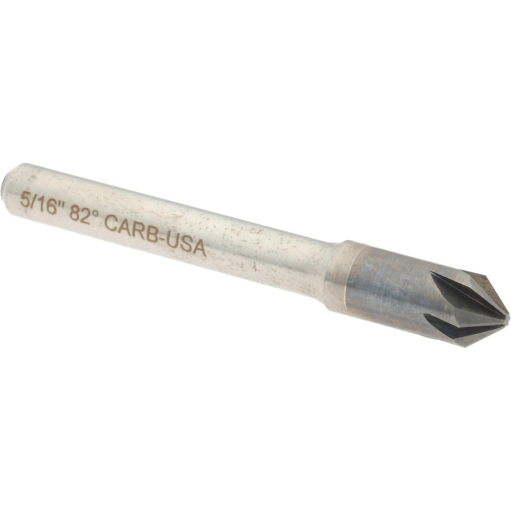 Hertel 336-004060 Countersink 5/16" Head Dia, 82.00 deg Included Angle, 6 Flute, Solid Carbide, Right Hand Cut