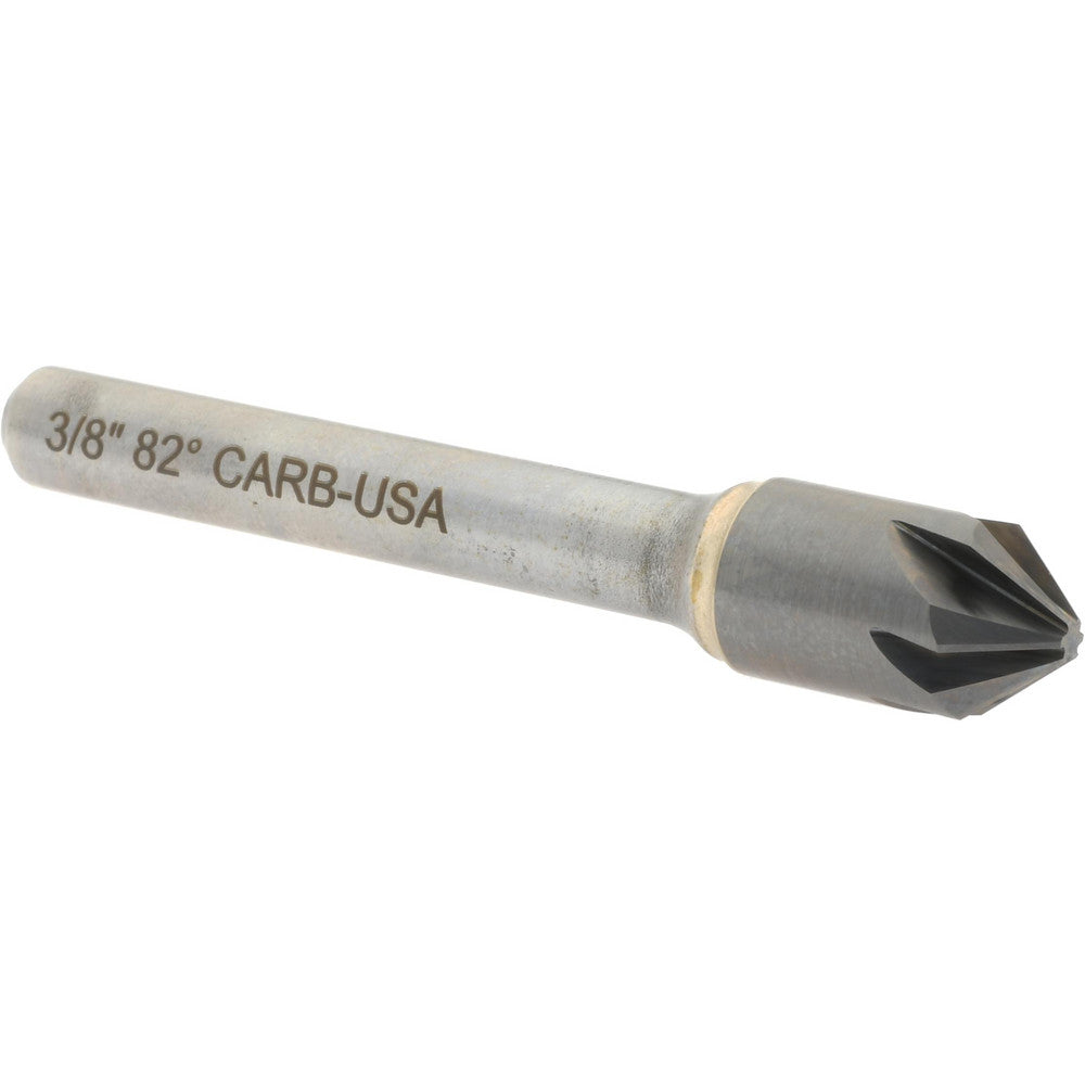 Hertel 336-005060 Countersink 3/8" Head Dia, 82.00 deg Included Angle, 6 Flute, Solid Carbide, Right Hand Cut