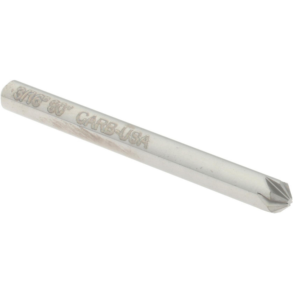 Hertel 336-002070 Countersink 3/16" Head Dia, 90.00 deg Included Angle, 6 Flute, Solid Carbide, Right Hand Cut
