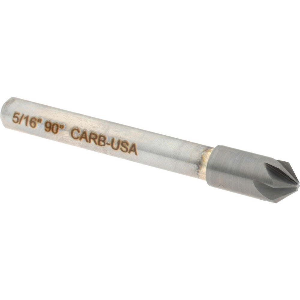 Hertel 336-004070 Countersink 5/16" Head Dia, 90.00 deg Included Angle, 6 Flute, Solid Carbide, Right Hand Cut