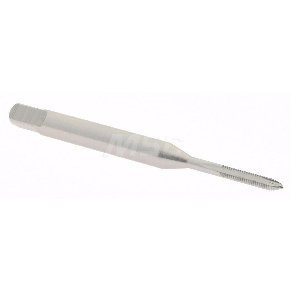Hertel K008007AS Spiral Point Tap #0-80 UNF, 2 Flutes, Plug Chamfer, 2B Class of Fit, HSS, Bright/Uncoated Coated