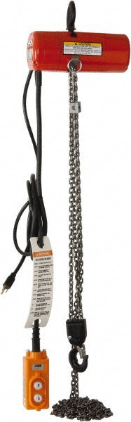 CM 2001-10FT Electric Chain Hoist 600 lb Working Load Limit