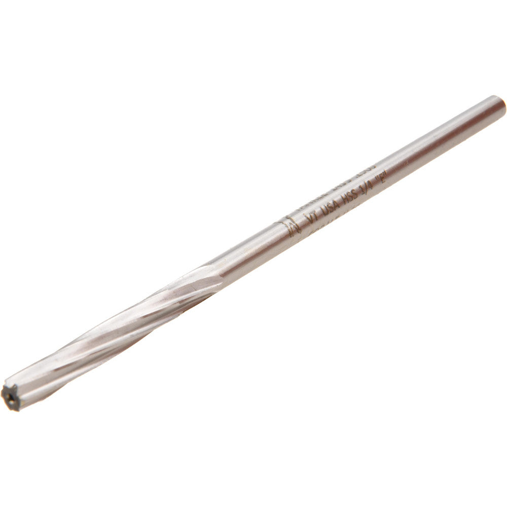 Yankee Corp. 1435-0.2500 Chucking Reamer 1/4" Dia, 6" OAL, 1-1/2" Flute Length, Spiral Flute, Straight-Cylindrical Shank, HSSCobalt