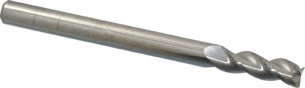 Kyocera SGS Precision Tools 34701 Square End Mill 1/8" Dia, 3/8" LOC, 3 Flute, Solid Carbide