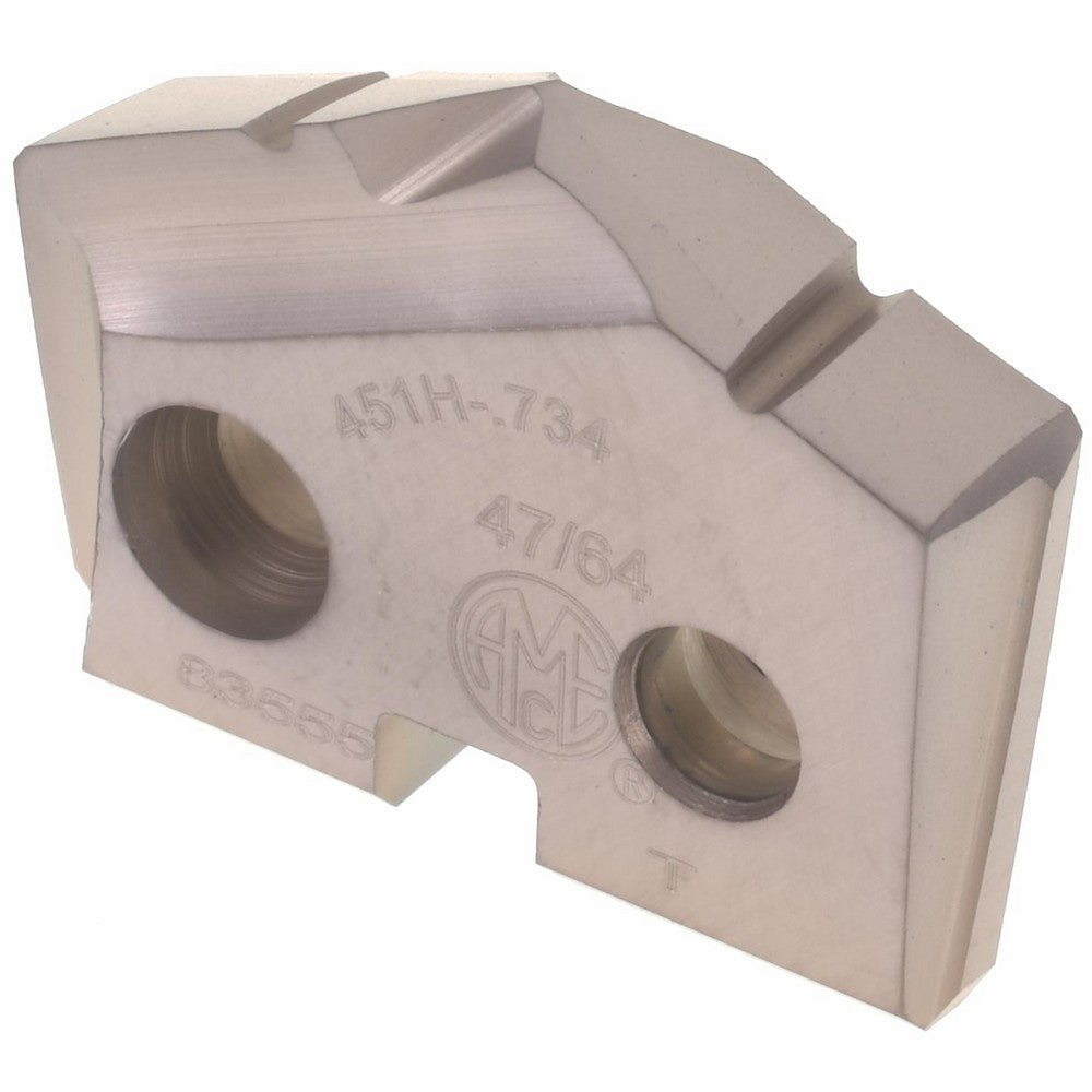 Allied Machine and Engineering 451H-.734 Spade Drill Insert 47/64" Dia, Seat Size 1, Cobalt, 132 deg Point
