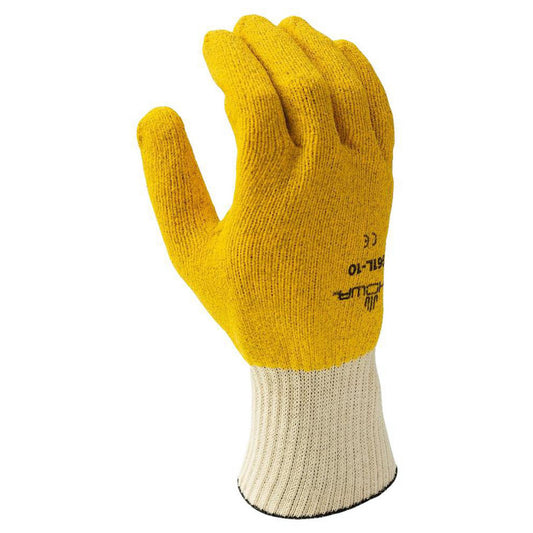 SHOWA 961L-10 General Purpose Work Gloves Large, Vinyl Coated, Cotton