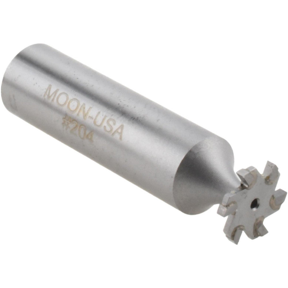 Made in USA Milling Cutters TC204 Woodruff Keyseat Cutter 0.5" Cut Dia, 0.0625" Cut Width, 1/2" Shank Dia, Straight Tooth