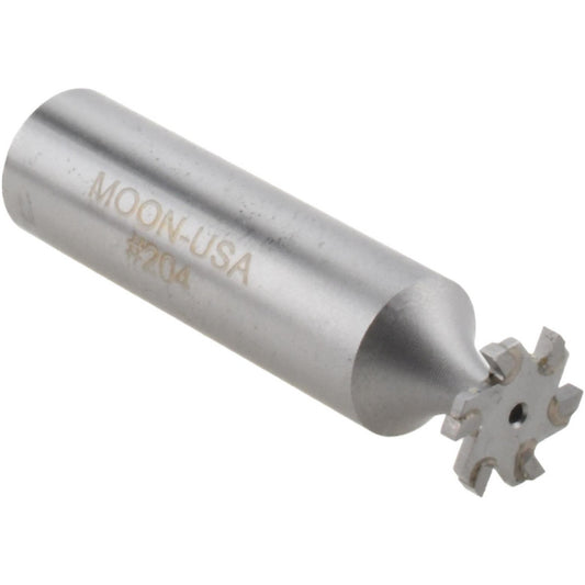 Made in USA Milling Cutters TC204 Woodruff Keyseat Cutter 0.5" Cut Dia, 0.0625" Cut Width, 1/2" Shank Dia, Straight Tooth