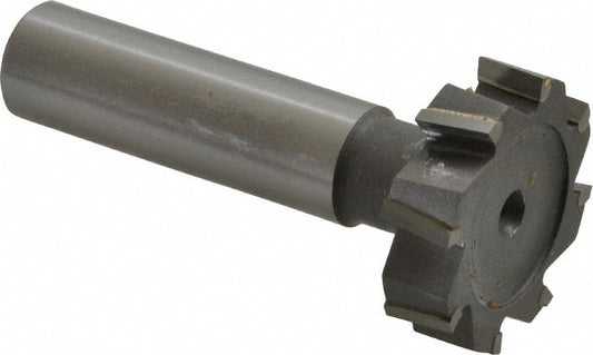 Made in USA Milling Cutters STC1009 Woodruff Keyseat Cutter 1.125" Cut Dia, 0.3125" Cut Width, 1/2" Shank Dia, Staggered Tooth