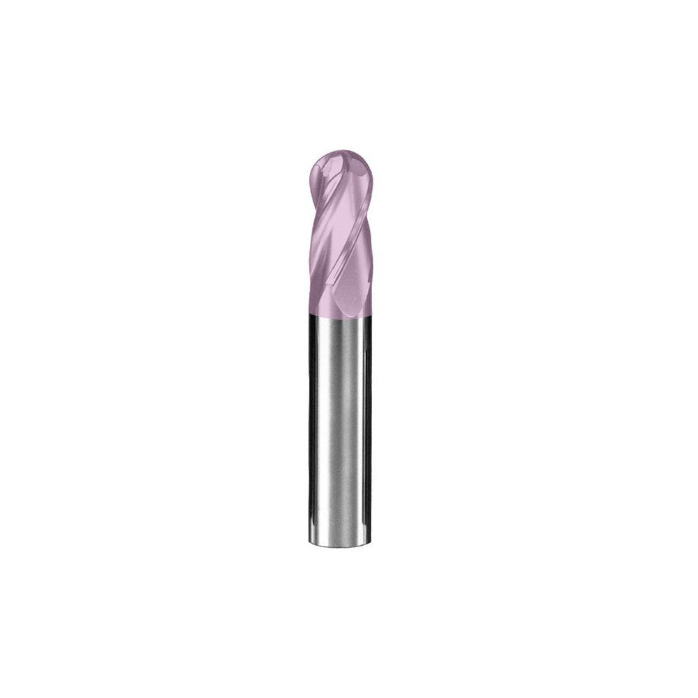 Kyocera SGS Precision Tools 39014 Ball End Mill 7/64" Dia, 3/8" LOC, 4 Flute, Solid Carbide
