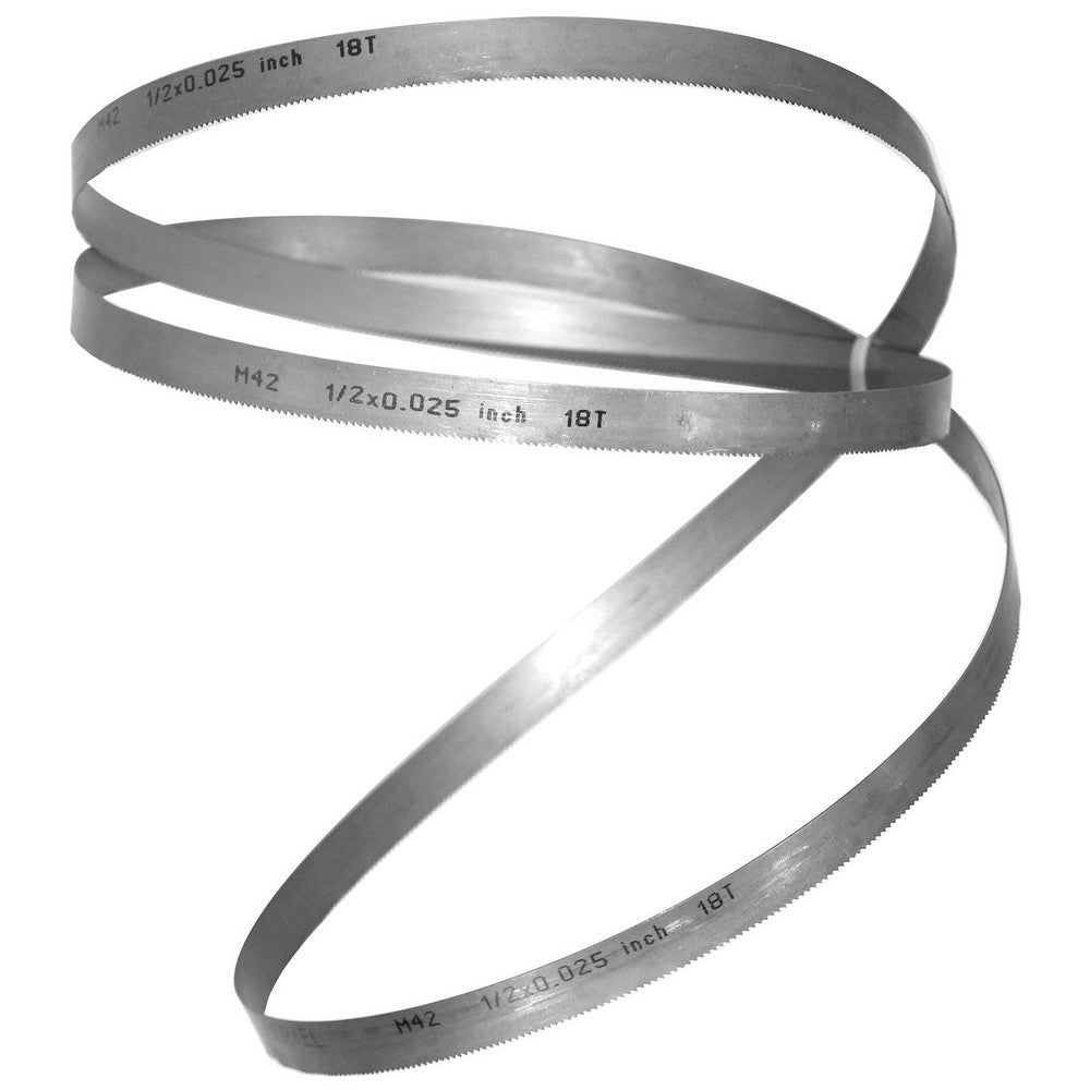 Hertel 96106 Welded Band Saw Blades Blade Length (Feet) 5' 4-1/2  Blade Width (Inch) 1/2  Teeth Per Inch 18  Blade Material Bi-Metal  Tooth Material M42 High Speed Steel  Tooth Form Straight