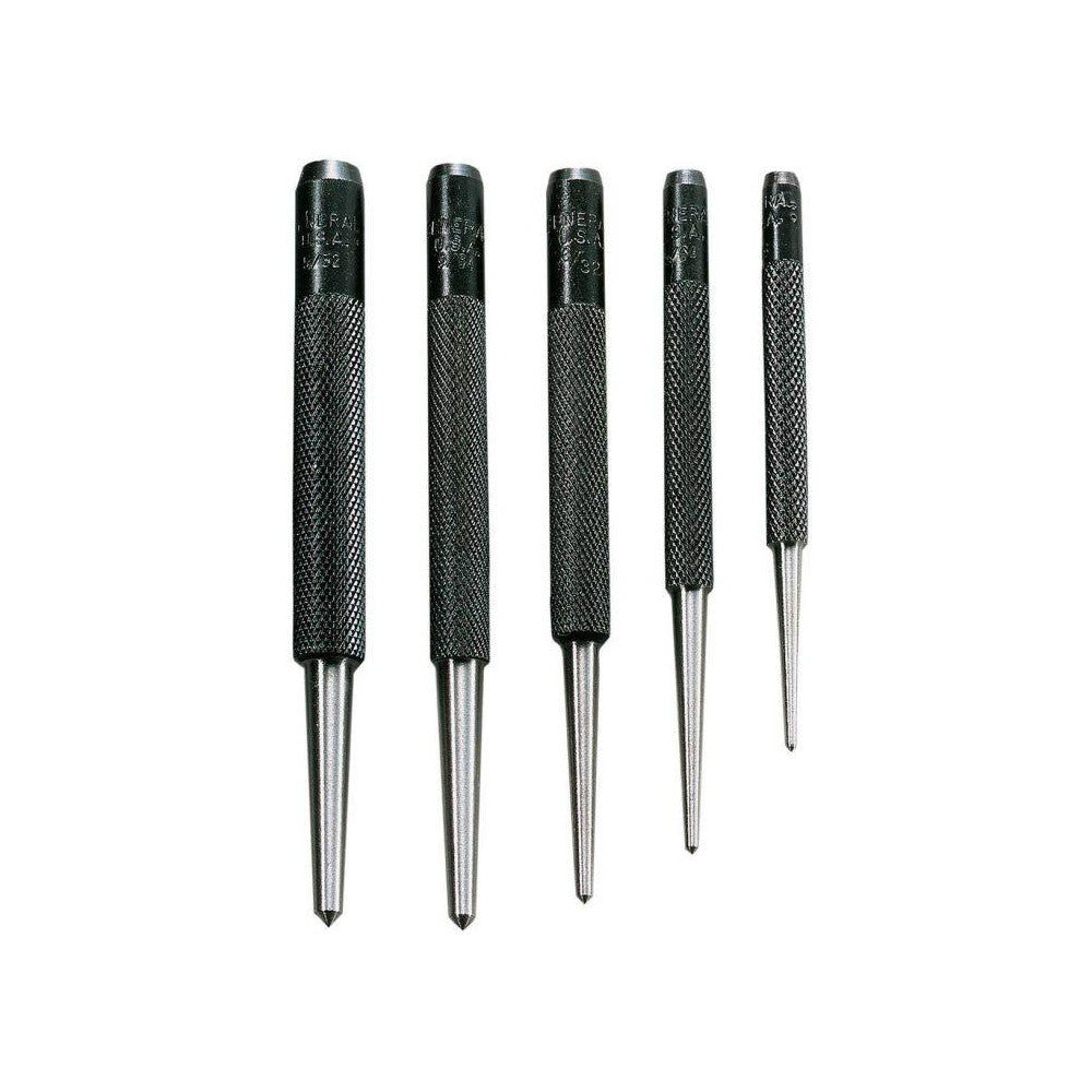 General SPC74 Center Punch Set 5 Pc, 0.0625 to 0.1563"