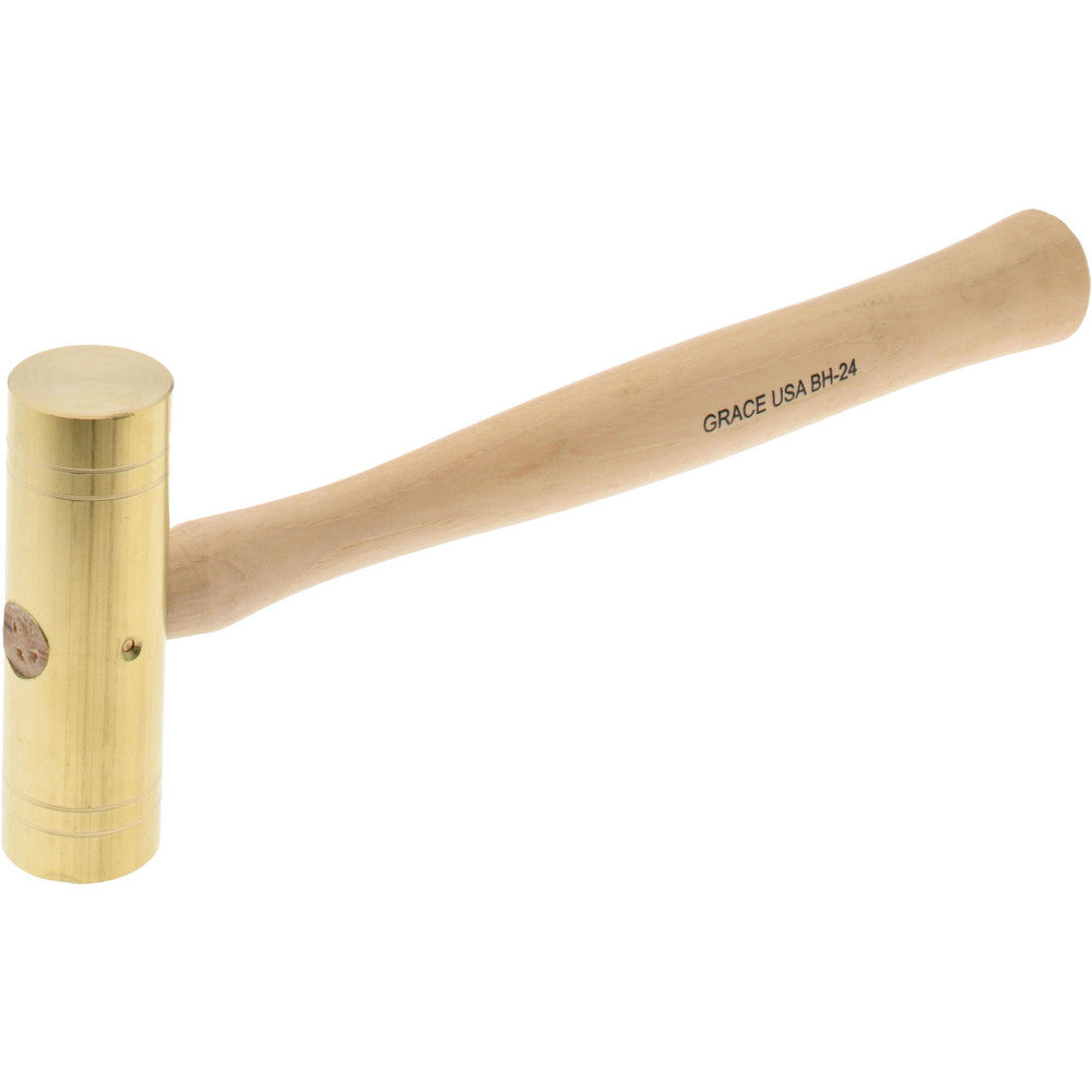 Select BH24 Non-Marring Hammer 24 oz, 1-1/4" Face Dia, Brass Head