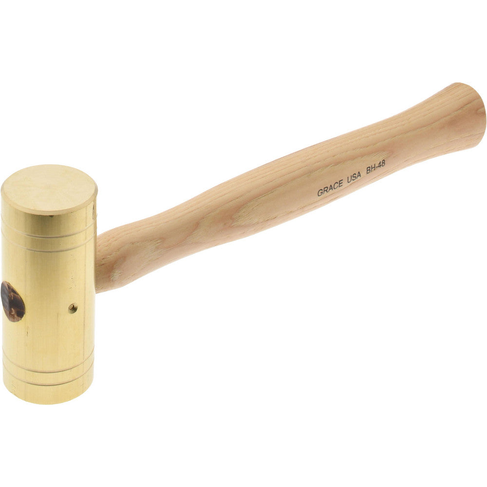 Select BH-48 Non-Marring Hammer 3 lb, 1-3/4" Face Dia, Brass Head