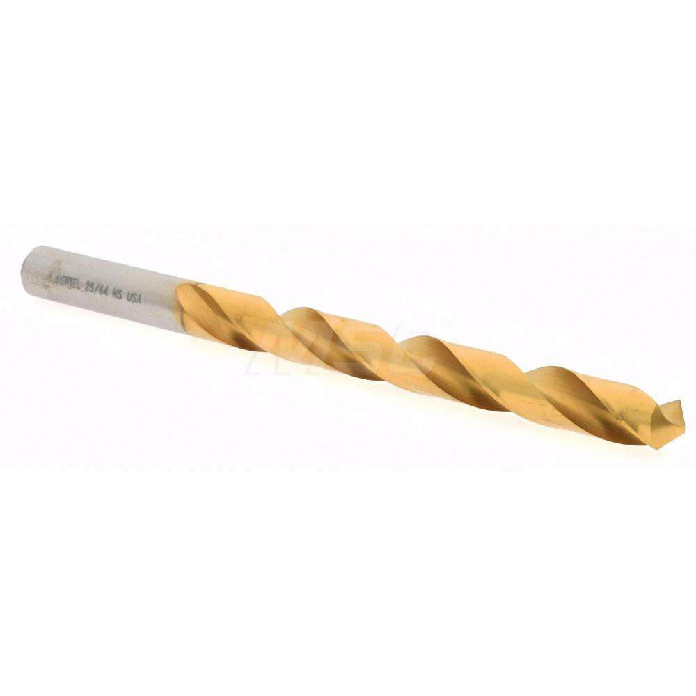 Hertel 02477271 Jobber Length Drill Bit 25/64" (0.3906) Dia, 118 deg, HSS