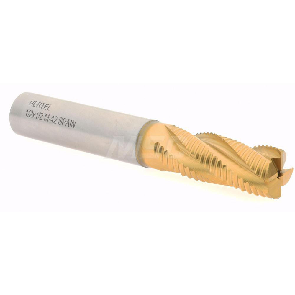 Hertel 02477321 Roughing End Mill 1/2" Dia, 4 Flute, Single End, Cobalt
