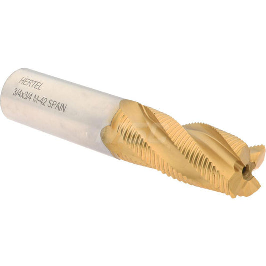 Hertel 02477354 Roughing End Mill 3/4" Dia, 4 Flute, Single End, Cobalt