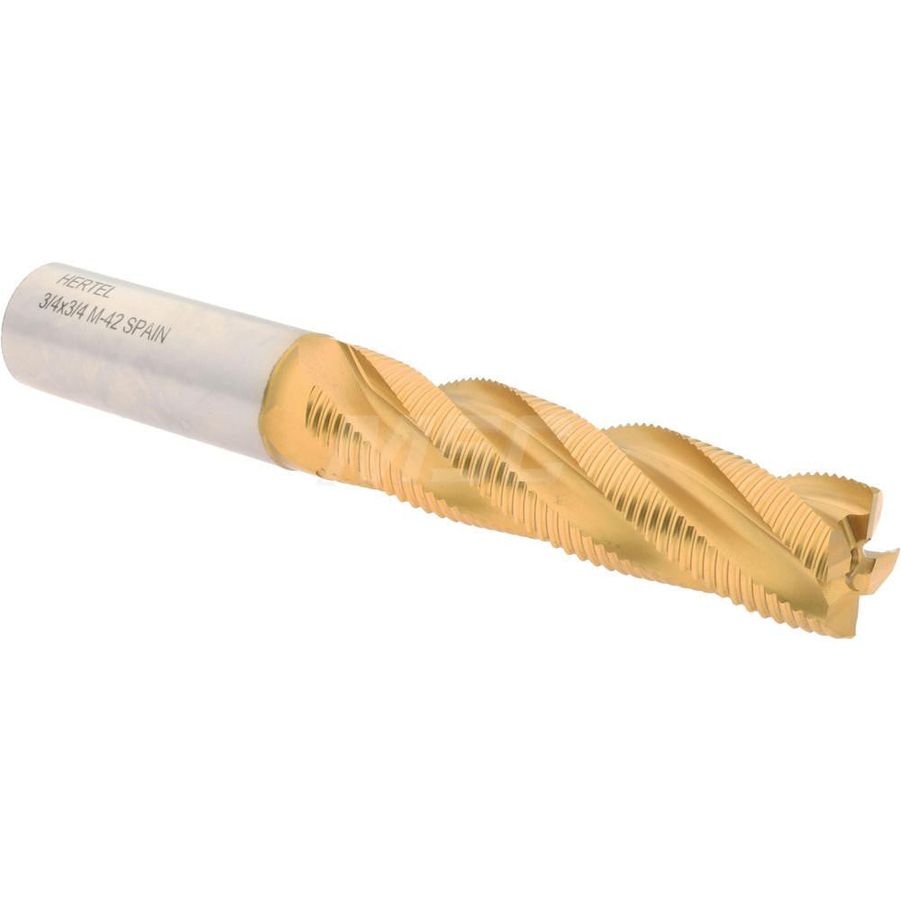 Hertel 02477362 Roughing End Mill 3/4" Dia, 4 Flute, Single End, Cobalt