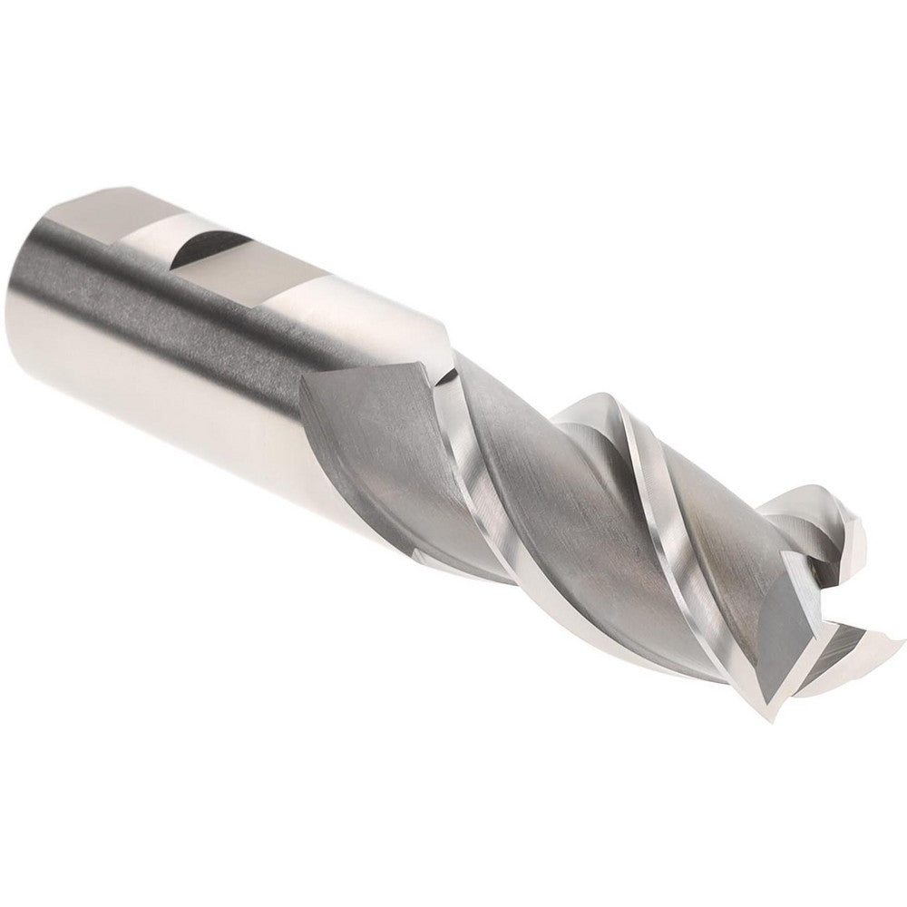Hertel E107006401 Square End Mill 1" Dia, 3 Flutes, 2" LOC, High Speed Steel, 42 &deg Helix