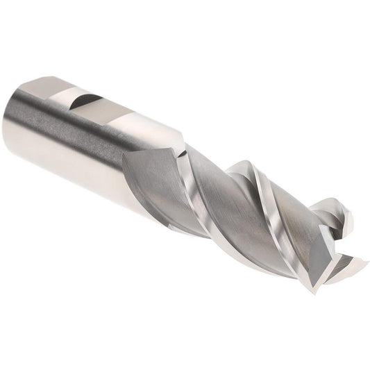 Hertel E107006401 Square End Mill 1" Dia, 3 Flutes, 2" LOC, High Speed Steel, 42 &deg Helix