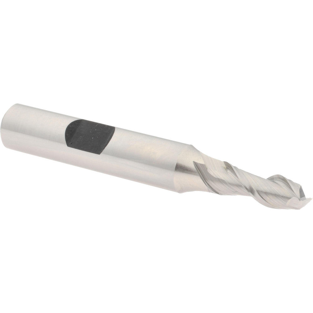 Hertel E107001601 Square End Mill 1/4'' Dia, 5/8'' LOC, 3/8'' Shank Dia, 2-1/2'' OAL, 2 Flutes, High Speed Steel
