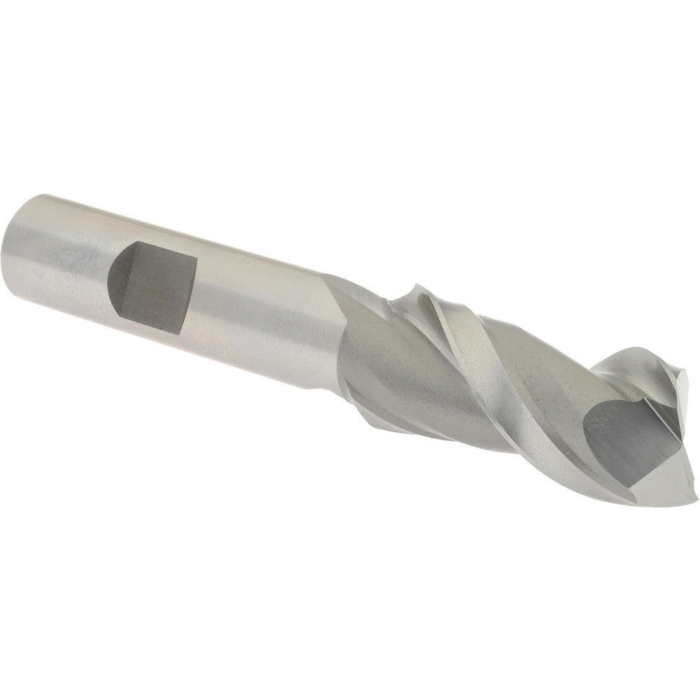 Hertel E107004001 Square End Mill 5/8'' Dia, 1-3/8'' LOC, 1/2'' Shank Dia, 3-3/8'' OAL, 2 Flutes, High Speed Steel