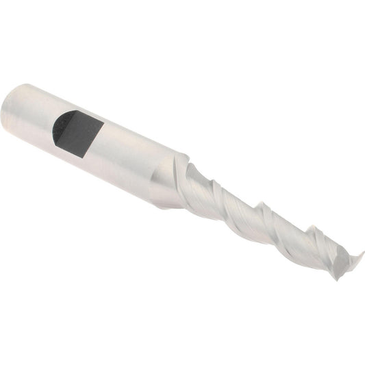 Hertel 10654 Square End Mill 1/4'' Dia, 1-1/4'' LOC, 3/8'' Shank Dia, 3-1/16'' OAL, 2 Flutes, High Speed Steel