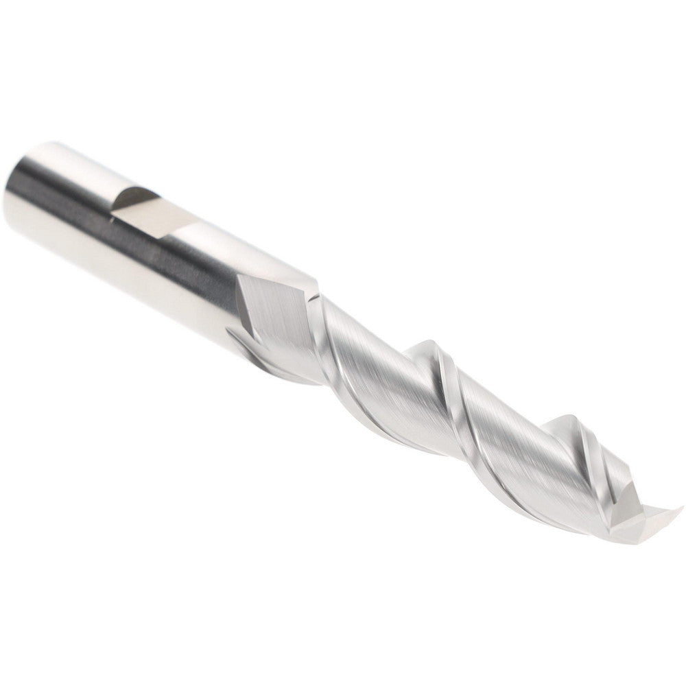 Hertel E107103202 Square End Mill 1/2" Dia, 2 Flutes, 2" LOC, High Speed Steel, 42 &deg Helix