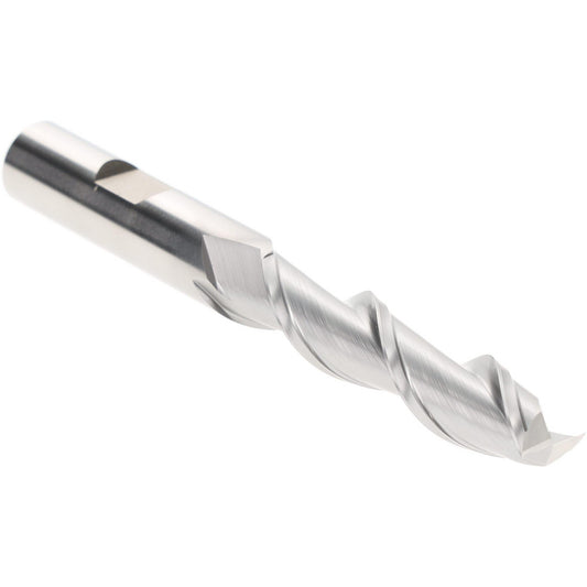 Hertel E107103202 Square End Mill 1/2" Dia, 2 Flutes, 2" LOC, High Speed Steel, 42 &deg Helix