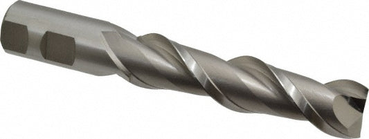 Hertel E107106402 Square End Mill 1'' Dia, 4'' LOC, 1'' Shank Dia, 6-1/2'' OAL, 2 Flutes, High Speed Steel