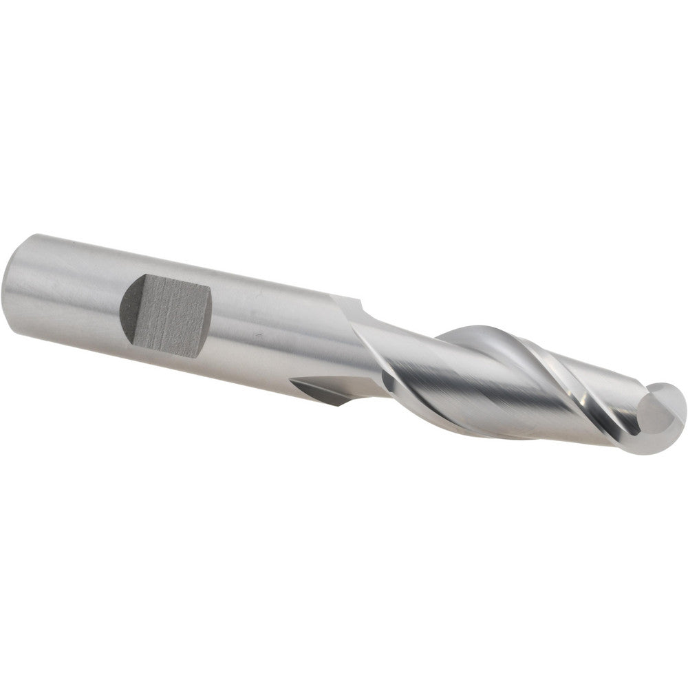 Hertel E111003201 Ball End Mill 1/2" Dia, 1-1/4" LOC, 2 Flute, High Speed Steel