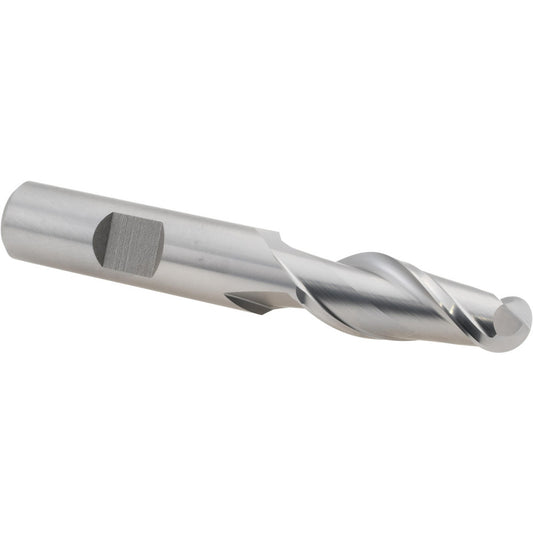 Hertel E111003201 Ball End Mill 1/2" Dia, 1-1/4" LOC, 2 Flute, High Speed Steel