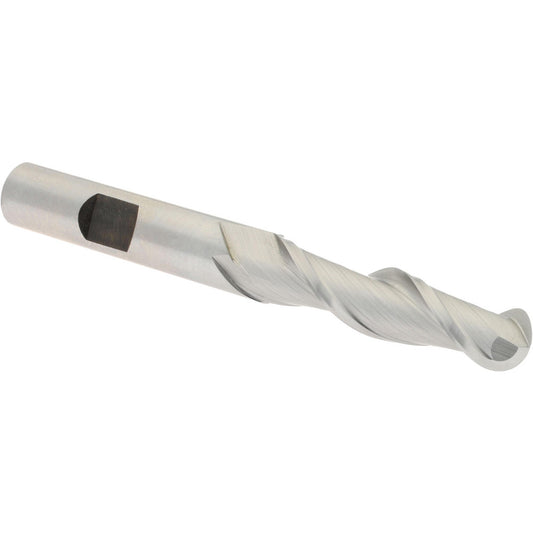 Hertel E111102401 Ball End Mill 0.375" Dia, 1.5" LOC, 2 Flute, High Speed Steel