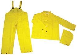 MCR Safety 2403M Rain Suit with Pants Size Medium, Non-Hazardous Protection, Yellow, Polyester & PVC