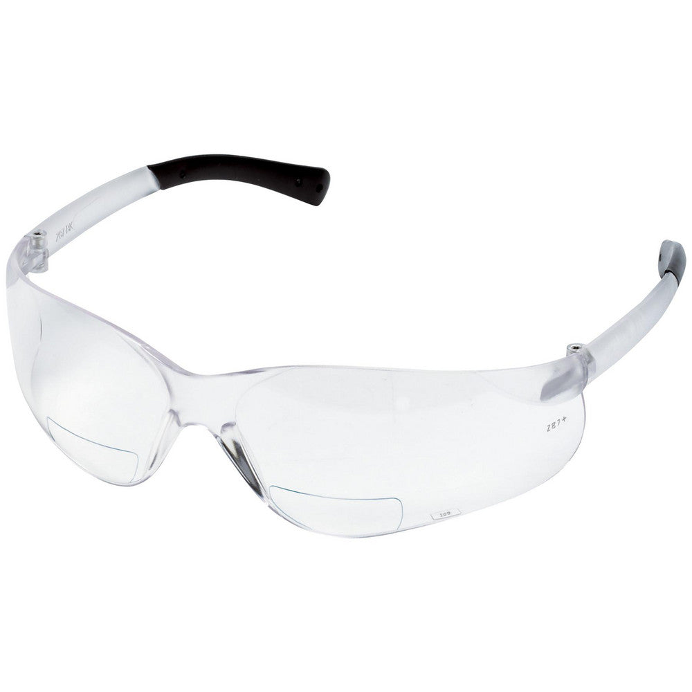 MCR Safety BKH10 Magnifying Safety Glasses 1.00, Clear Lenses, Scratch-Resistant, ANSI Z87.1+