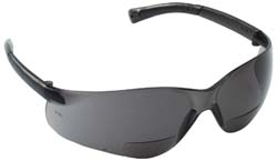MCR Safety BKH25G Magnifying Safety Glasses 2.50, Gray Lenses, Scratch-Resistant, ANSI Z87.1+